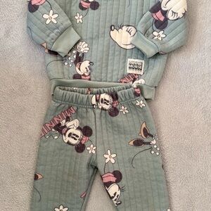 Disney Green Minnie Mouse Kids Matching Set